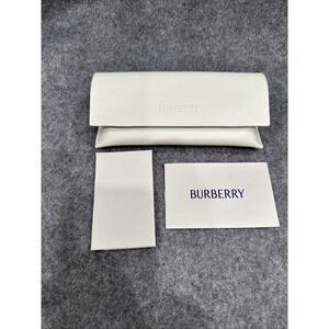 NEW BURBERRY Authentic Glasses Case - White Double Magnetic Closure